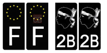 Charger l&#39;image dans la galerie, 2B CORSE - Stickers pour plaque d&#39;immatriculation, disponible pour AUTO et MOTO
