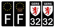 Load the image in the gallery, 32 GERS - Stickers for license plate, available for AUTO and MOTO