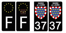 Load the image in the gallery, 37 INDRE et LOIRE - Stickers for license plate, available for AUTO and MOTO