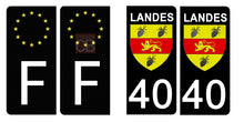 Load the image in the gallery, 40 LANDES - Stickers for license plate, available for AUTO and MOTO
