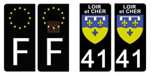 Charger l&#39;image dans la galerie, 41 LOIR et CHER - Stickers pour plaque d&#39;immatriculation, disponible pour AUTO et MOTO
