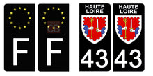 Load the image in the gallery, 43 HAUTE LOIRE - Stickers for license plate, available for AUTO and MOTO