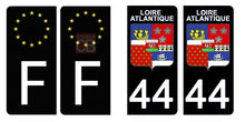 Charger l&#39;image dans la galerie, 44 LOIRE ATLANTIQUE - Stickers pour plaque d&#39;immatriculation, disponible pour AUTO et MOTO
