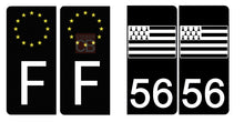Charger l&#39;image dans la galerie, 56 Gwen-ha-Du - Stickers pour plaque d&#39;immatriculation, disponible pour AUTO et MOTO
