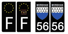 Charger l&#39;image dans la galerie, 56 MORBIHAN - Stickers pour plaque d&#39;immatriculation, disponible pour AUTO et MOTO
