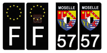 Charger l&#39;image dans la galerie, 57 MOSELLE - Stickers pour plaque d&#39;immatriculation, disponible pour AUTO et MOTO
