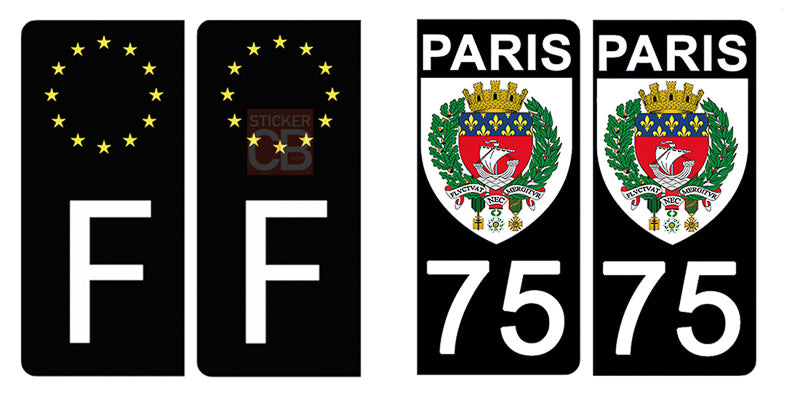 Autocollant Plaque d'immatriculation Moto Département 92 Autocollant Plaque d'immatriculation Moto Département 92