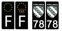 Load the image in the gallery, 78 YVELINES - Stickers for license plate, available for CAR and MOTO