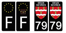 Charger l&#39;image dans la galerie, 79 DEUX SEVRES - Stickers pour plaque d&#39;immatriculation, disponible pour AUTO et MOTO
