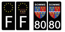 Charger l&#39;image dans la galerie, 80 SOMME - Stickers pour plaque d&#39;immatriculation, disponible pour AUTO et MOTO

