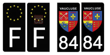 Charger l&#39;image dans la galerie, 84 VAUCLUSE - Stickers pour plaque d&#39;immatriculation, disponible pour AUTO et MOTO
