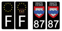 Charger l&#39;image dans la galerie, 87 HAUTE VIENNE - Stickers pour plaque d&#39;immatriculation, disponible pour AUTO et MOTO
