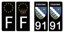 Charger l&#39;image dans la galerie, 91 ESSONE - Stickers pour plaque d&#39;immatriculation, disponible pour AUTO et MOTO
