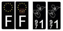 Charger l&#39;image dans la galerie, 971 GUADELOUPE - Stickers pour plaque d&#39;immatriculation, disponible pour AUTO et MOTO
