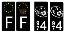 Charger l&#39;image dans la galerie, 974 LA REUNION - Stickers pour plaque d&#39;immatriculation, disponible pour AUTO et MOTO
