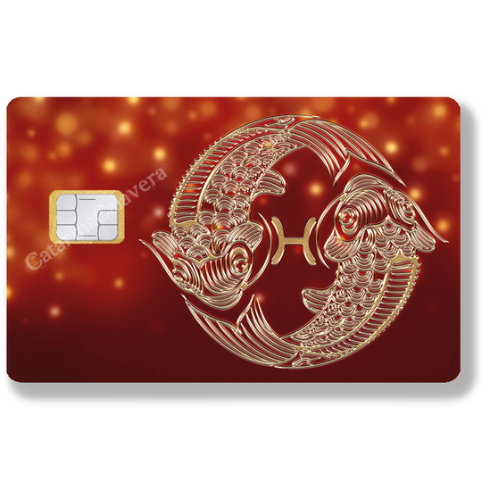 Les signes astrologiques, 12 signes, Sticker pour carte bancaire, format US