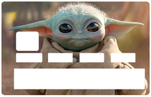 Bild zur Galerie hochladen, Baby Yoda – Kreditkartenaufkleber