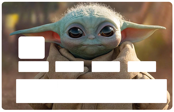 Baby Yoda- sticker pour carte bancaire