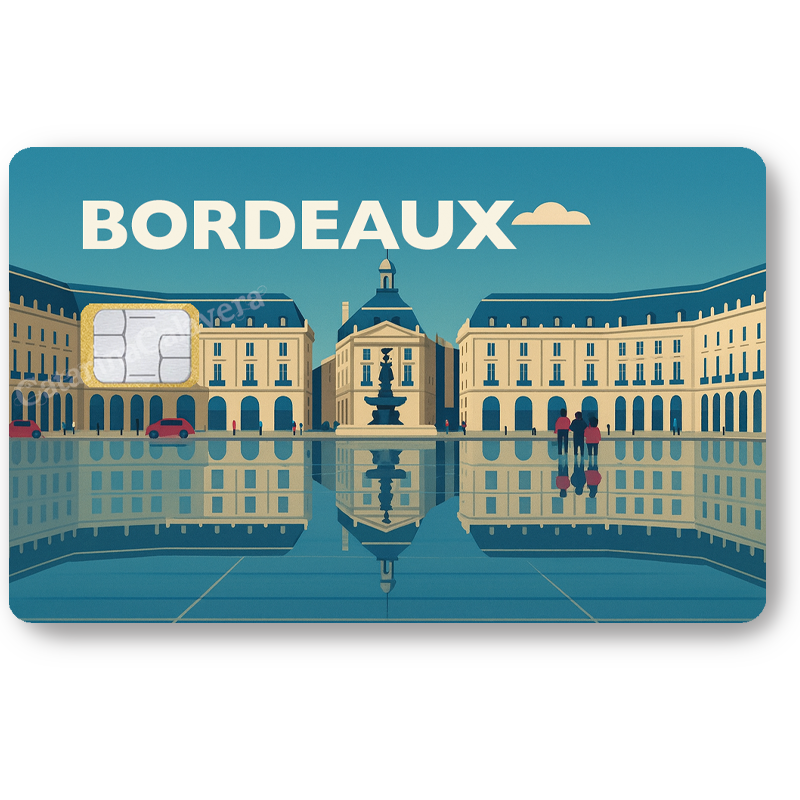 Bordeaux, Sticker pour carte bancaire, format US