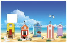 Charger l&#39;image dans la galerie, Cabanes sur la plage - sticker pour carte bancaire, format US
