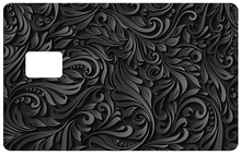 Load image in gallery, Black cashmere - sticker for bank card, US format