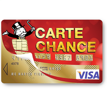 Load image into Gallery viewer, Carte Chance- Sticker pour carte bancaire, 2 formats de carte bancaire disponibles
