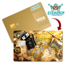 Charger l'image dans la galerie, La carte du voyageur - Sticker pour carte bancaire, disponible en deux formats.
