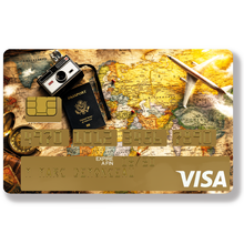 Charger l'image dans la galerie, La carte du voyageur - Sticker pour carte bancaire, disponible en deux formats.
