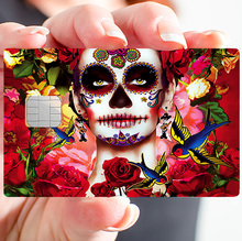 Load image into Gallery viewer, Catarina Calavera- Sticker pour carte bancaire, 2 formats de carte bancaire disponibles
