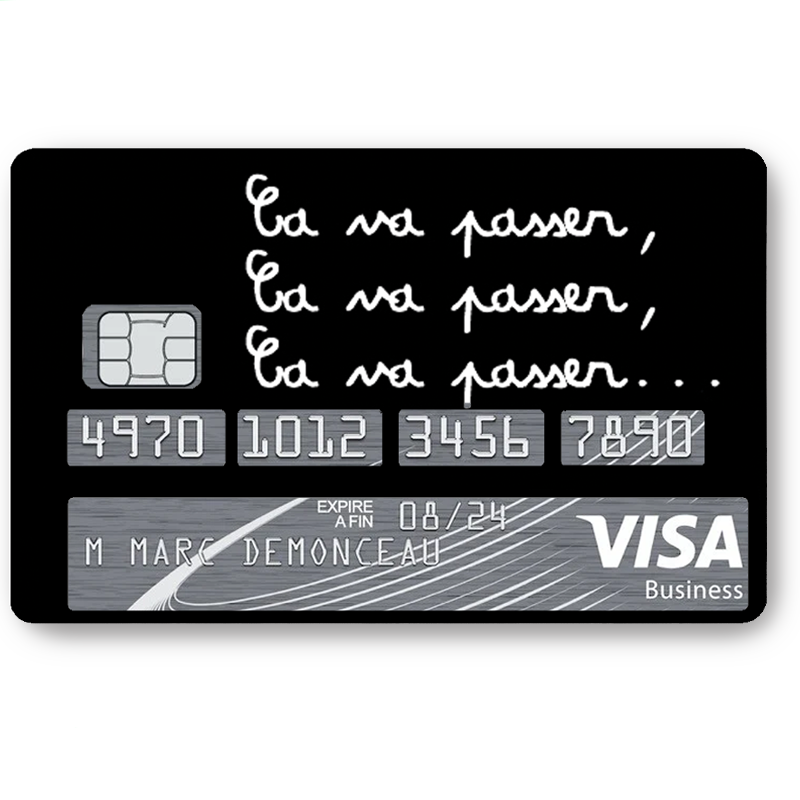 Ca va passer- sticker pour carte bancaire