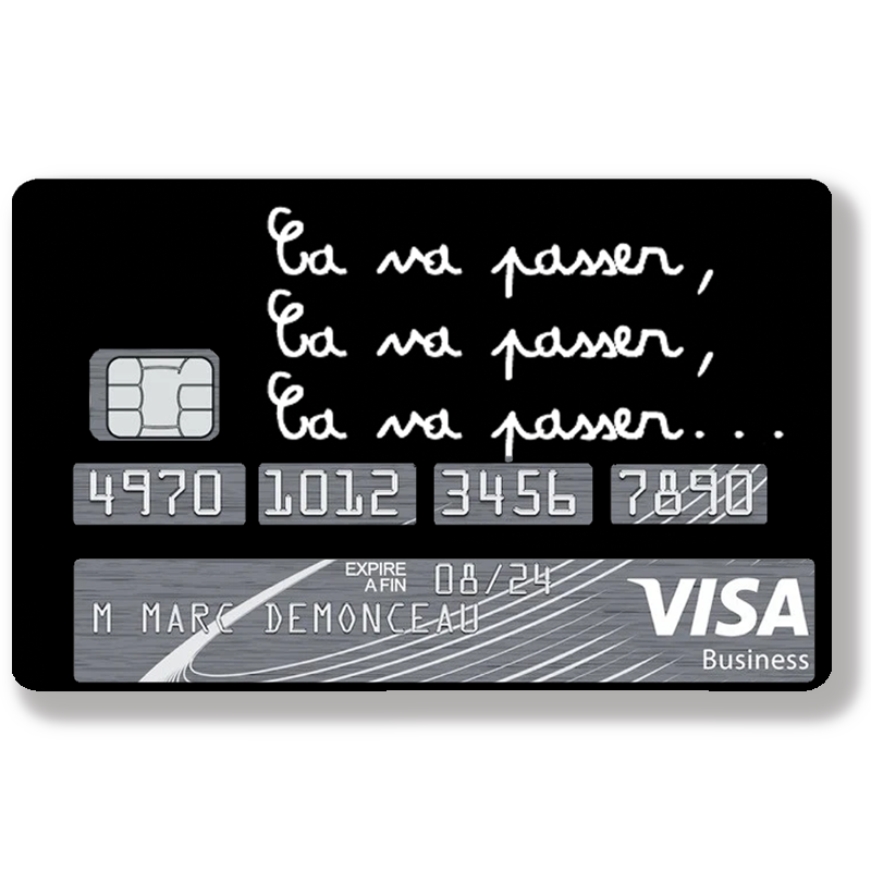 Ca va passer- sticker pour carte bancaire