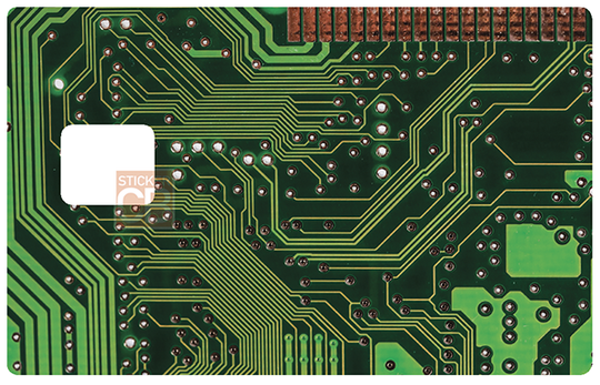 Circuits imprimés - Sticker pour carte bancaire, disponible en deux formats.