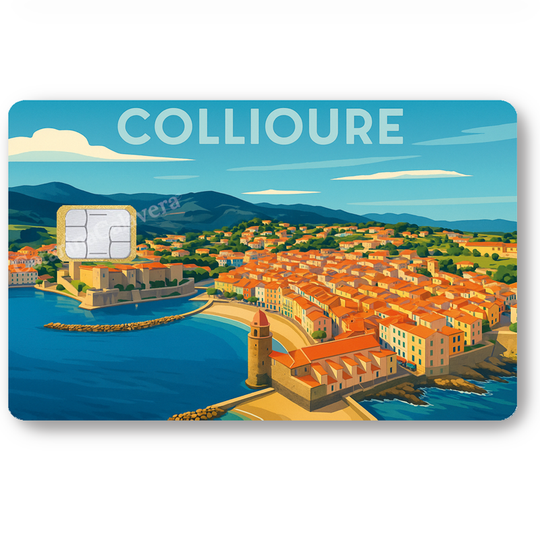 Collioure, Sticker pour carte bancaire, format US