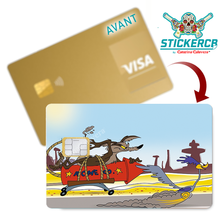 Charger l'image dans la galerie, Coyote et Beep Beep - Sticker pour carte bancaire, Format US
