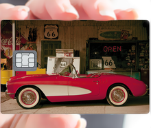 Charger l&#39;image dans la galerie, Corvette Chevrolet 1953 - sticker pour carte bancaire, format US
