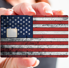 Charger l&#39;image dans la galerie, American flag used- Sticker pour carte bancaire, 2 formats de carte bancaire disponibles
