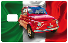 Load image in gallery, Fiat 500 in Italy - sticker for bank card, US format