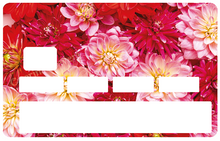 Charger l&#39;image dans la galerie, Fleurs rouges - sticker pour carte bancaire, 2 formats de carte bancaire disponibles
