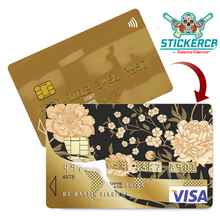 Charger l'image dans la galerie, Fleurs d'or - Sticker pour carte bancaire, disponible en deux formats.
