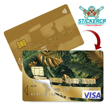 Load image into Gallery viewer, Golden Forest - Bank card sticker, available in two sizes.
