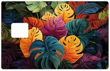 Bild in die Galerie hochladen, Mehrfarbiger Wald – Bankkartenaufkleber, in zwei Größen erhältlich.