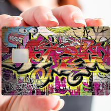 Load image into Gallery viewer, Graffiti Wall 2016 - sticker pour carte bancaire, 2 formats de carte bancaire disponibles
