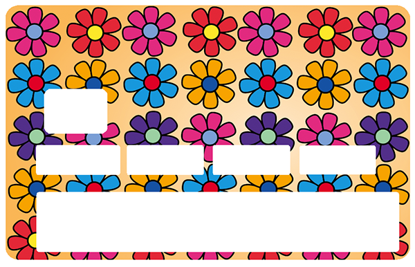 Flowers spirit - sticker pour carte bancaire, 2 formats de carte bancaire disponibles