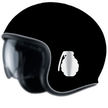 Charger l&#39;image dans la galerie, Grenade, 2 Stickers RÉTRO-RÉFLÉCHISSANT pour casque, moto, auto, vélo, trottinette...
