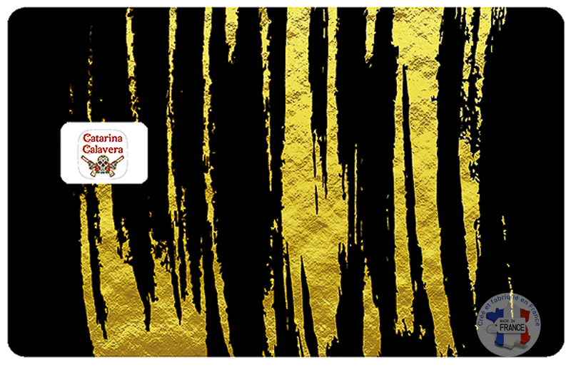 Griffure d'or!  Sticker pour carte bancaire, format US
