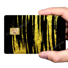 Load image into Gallery viewer, Griffure d&#39;or!  Sticker pour carte bancaire, format US
