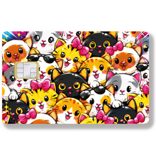 Load image into Gallery viewer, Never too many cats - Bank card sticker, available in two sizes.
