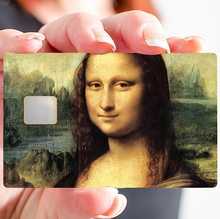 Load image into Gallery viewer, La Joconde, Mona Lisa  - sticker pour carte bancaire, 2 formats de carte bancaire disponibles
