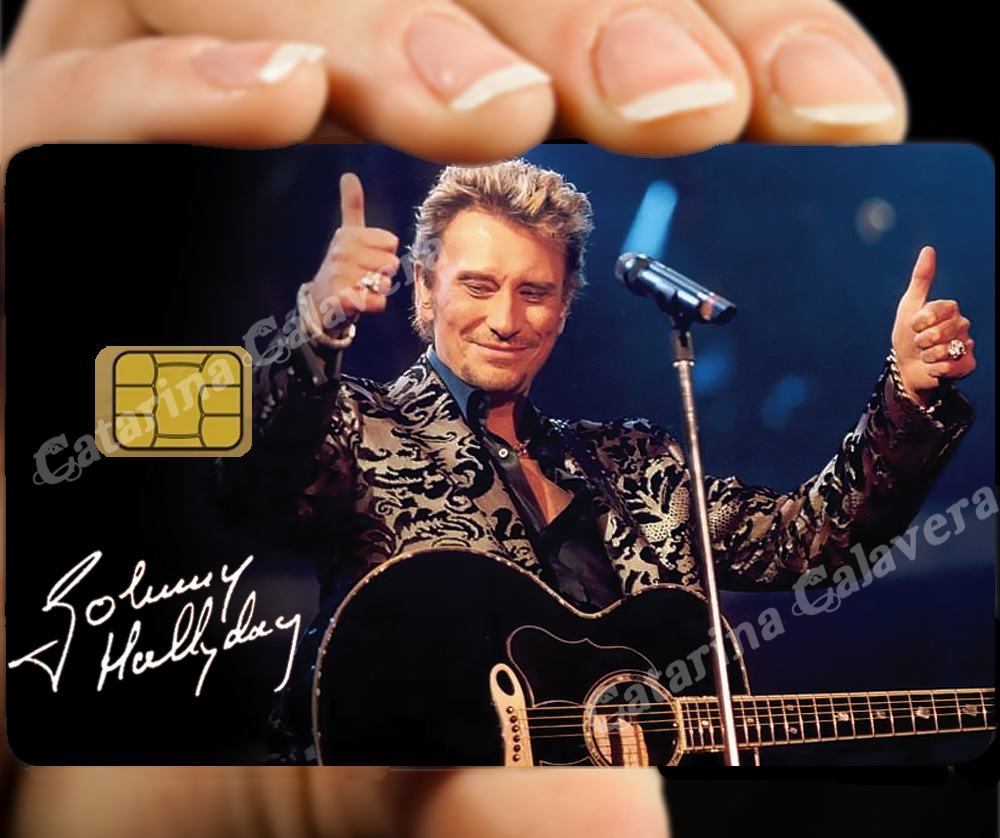 Johnny, Sticker pour carte bancaire, format US