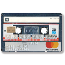Load image into Gallery viewer, Cassette audio, K7 - Sticker pour carte bancaire, disponible en deux formats.
